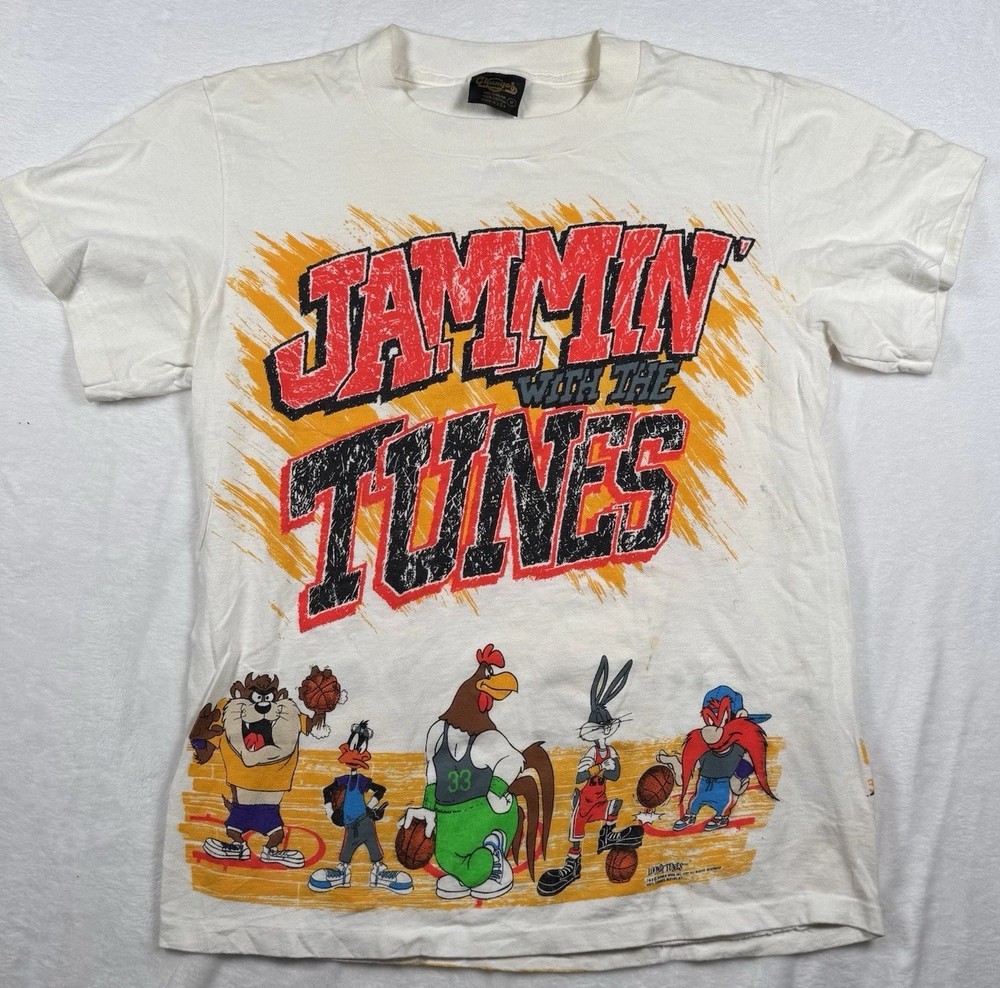 Vintage 90s Space Jam Looney Tunes T-Shirt Jammin’ With The Tunes Medium