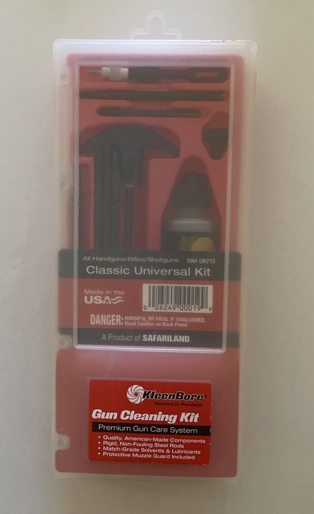 Kleenbore UK213 Universal Cleaning Kit All Gauges Calibers Rifle Shotgun Pistol