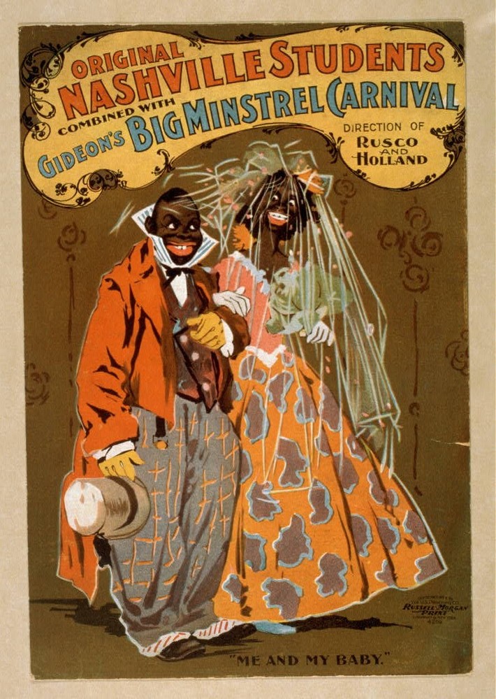 Original Nashville Students Gideons Big Minstrel Carnival 1899 Poster
