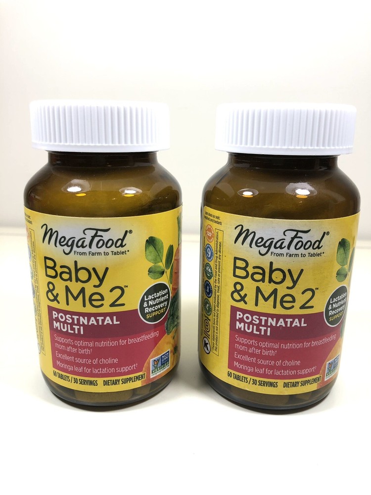 Megafood Baby & Me 2 Postnatal Multivitamin 60 Tablets Exp 04/2025 (X2)