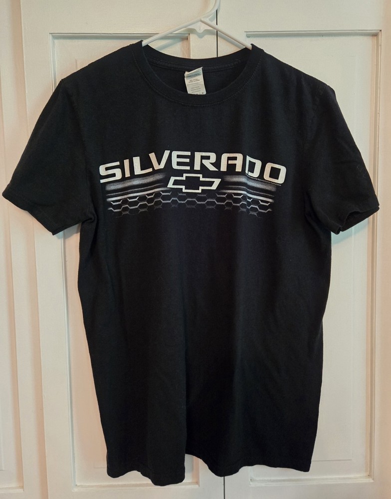 Chevy Silverado T-shirt Mens M Black GM graphic tee truck shirt