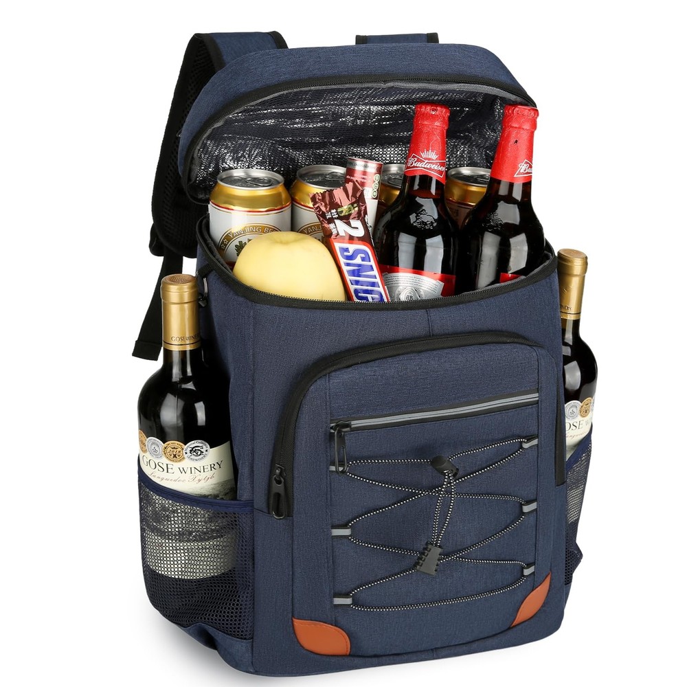 Backpack Cooler Insulated Leak Proof for Men Women 36 Cans Soft 36 Cans, Blue