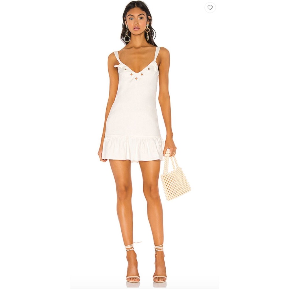 Lovers and Friends Baylor White Ivory Tie Strap Mini Dress NWT XL