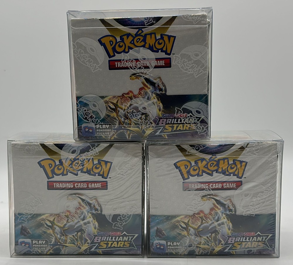 Lot of (3) Pokemon TCG Sword & Shield Brilliant Stars Booster Boxes SEALED NEWPROBSTEIN123 is actively accepting CONSIGNMENTS !!