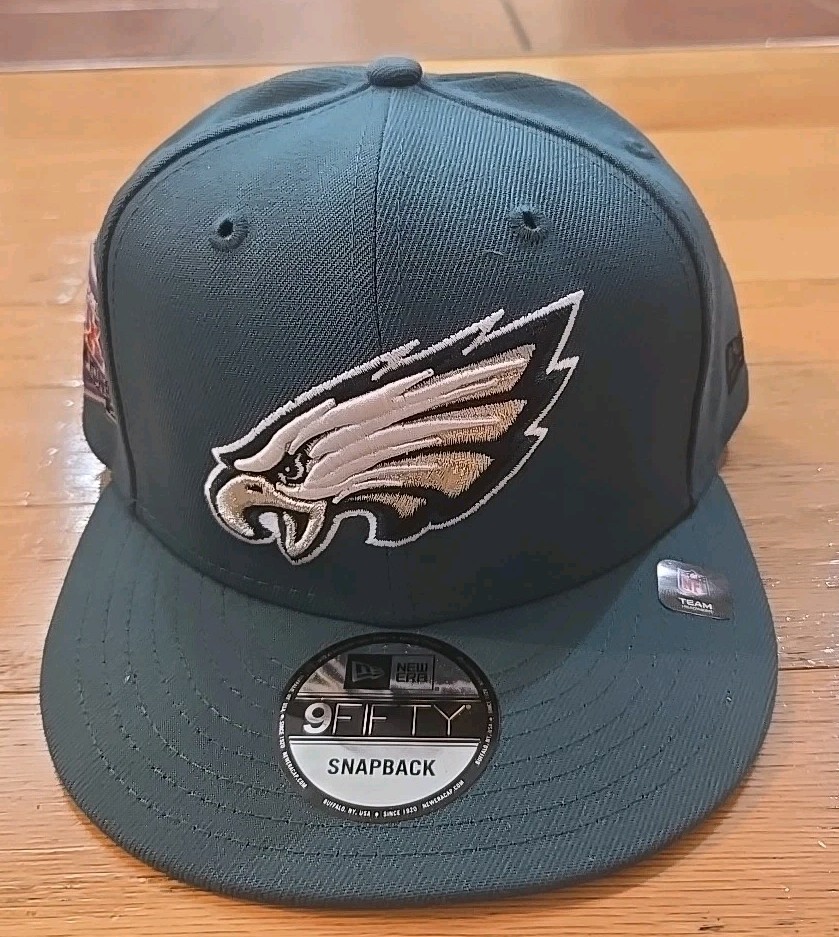 Philadelphia Eagles Super Bowl LIX 9FIFTY Snapback Hat Green with Side Patch