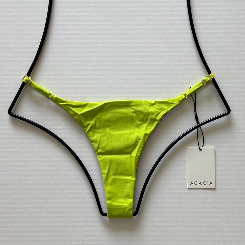 Acacia Swim RALPHY Bikini Bottom - Wasabi - High Cut, Minimal Coverage - Medium-image