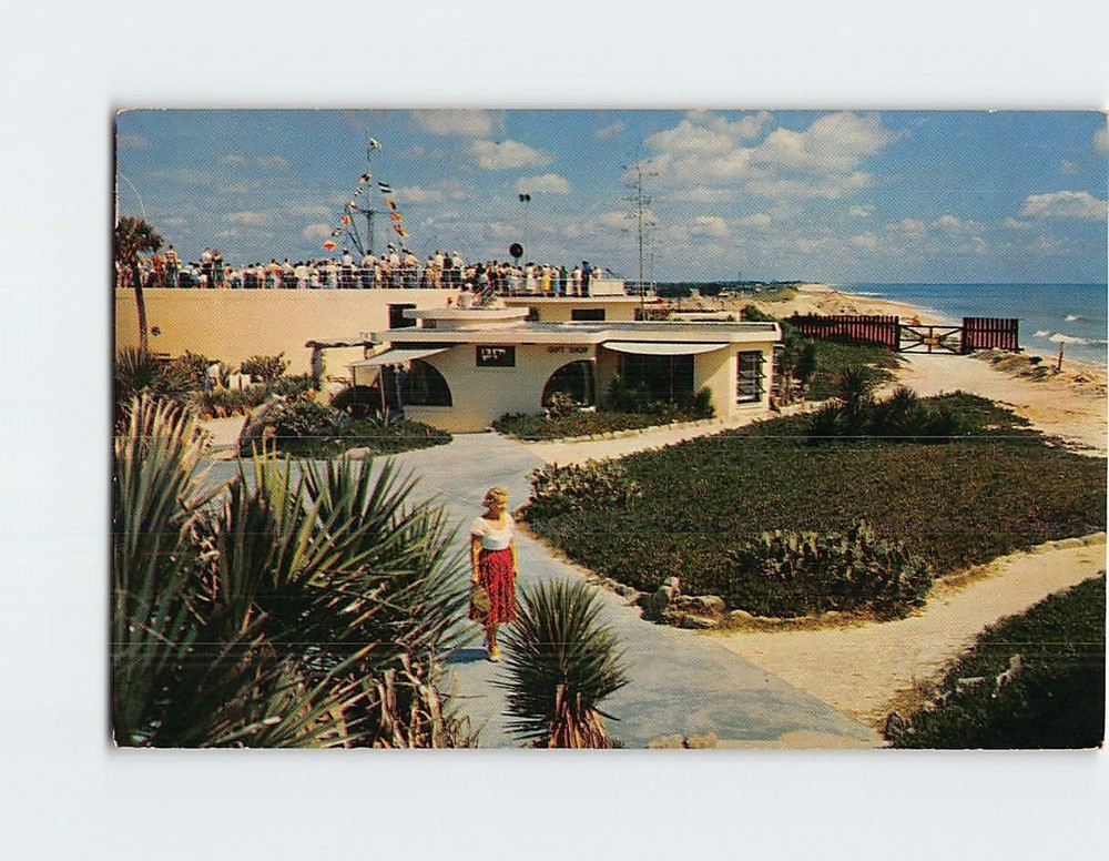 Postcard In the Beautiful Gardens of Marineland Florida USA