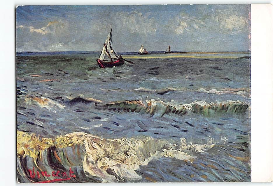 Postcard Seascape Painting by Vincent Van Gogh