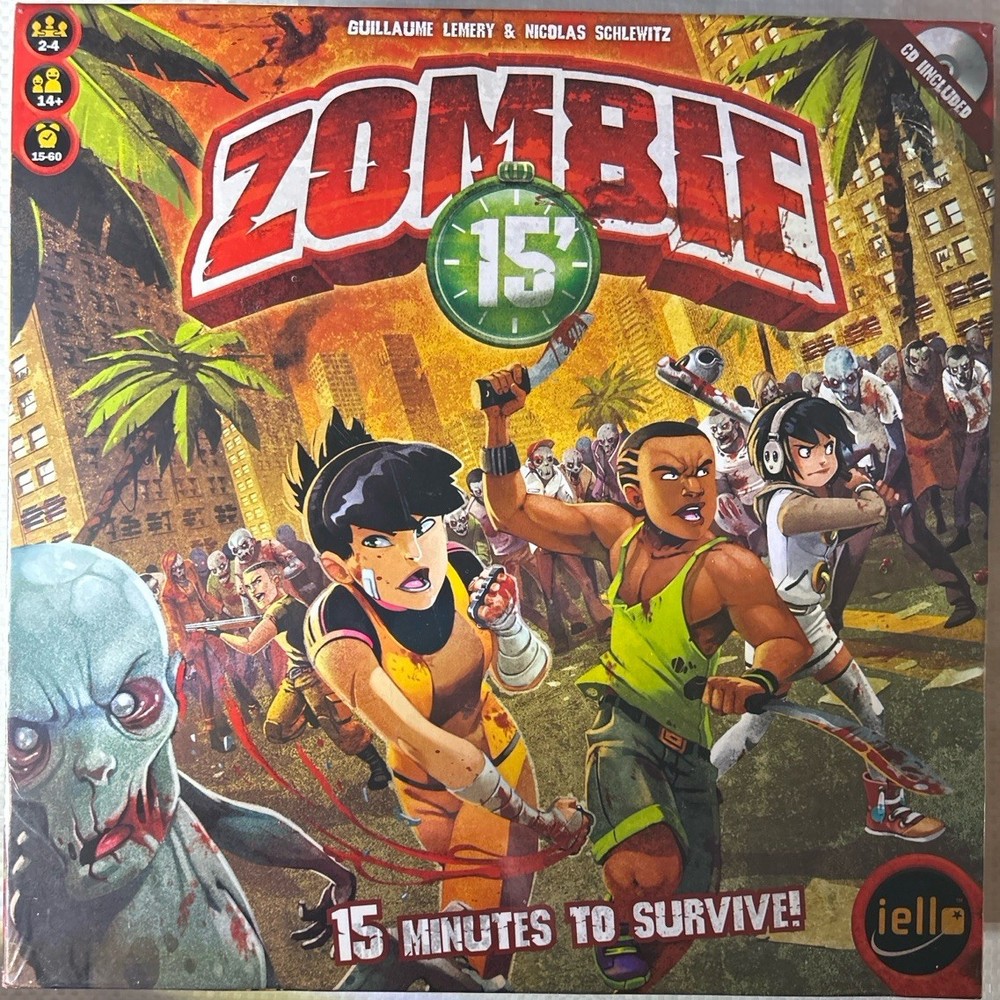 Zombie 15 Real-Time Cooperative Board Game Sealed IELLO Complete New