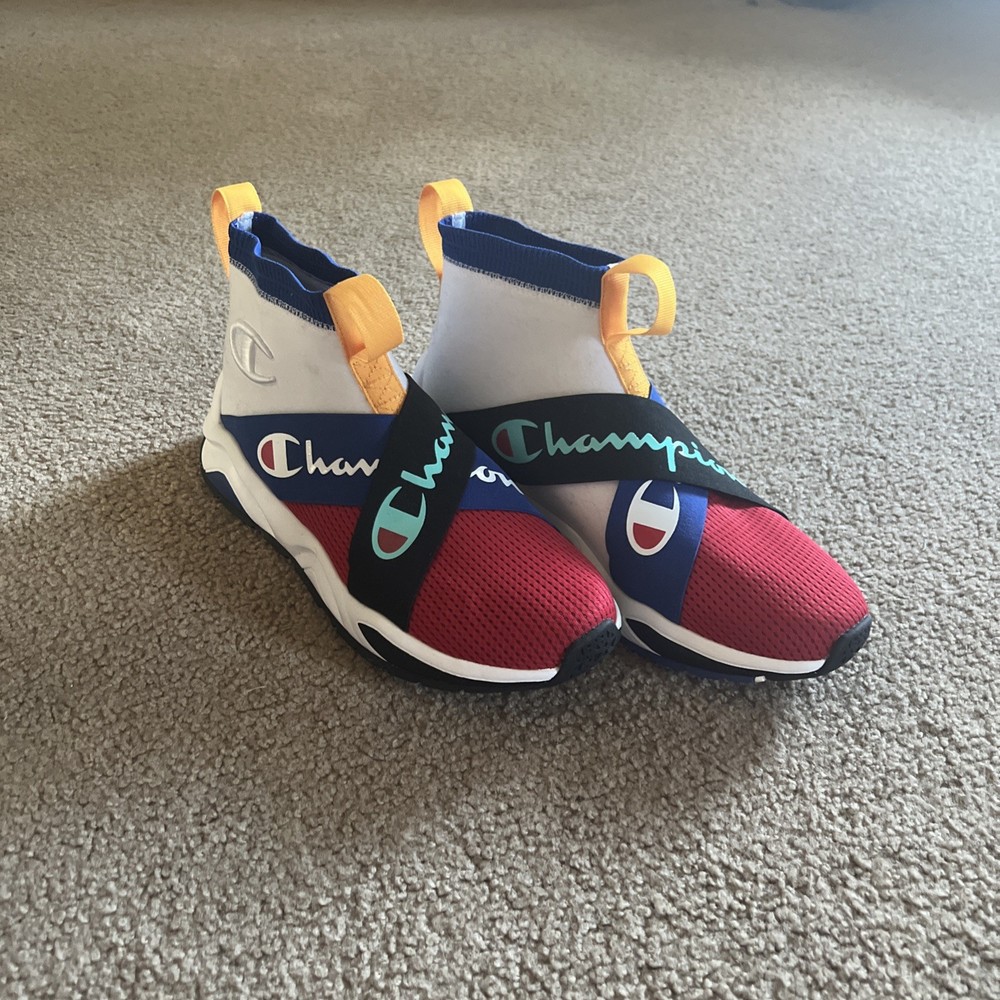 Men's Champion Rally Crossover US 10.5 White/Red/Blue/Yellow