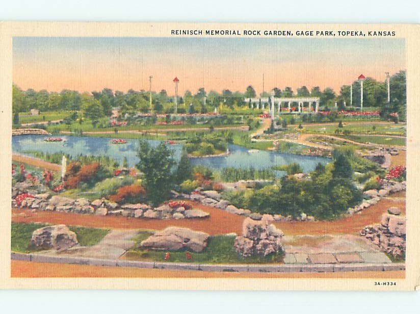 Unused Linen PARK SCENE Topeka Kansas KS hk6613
