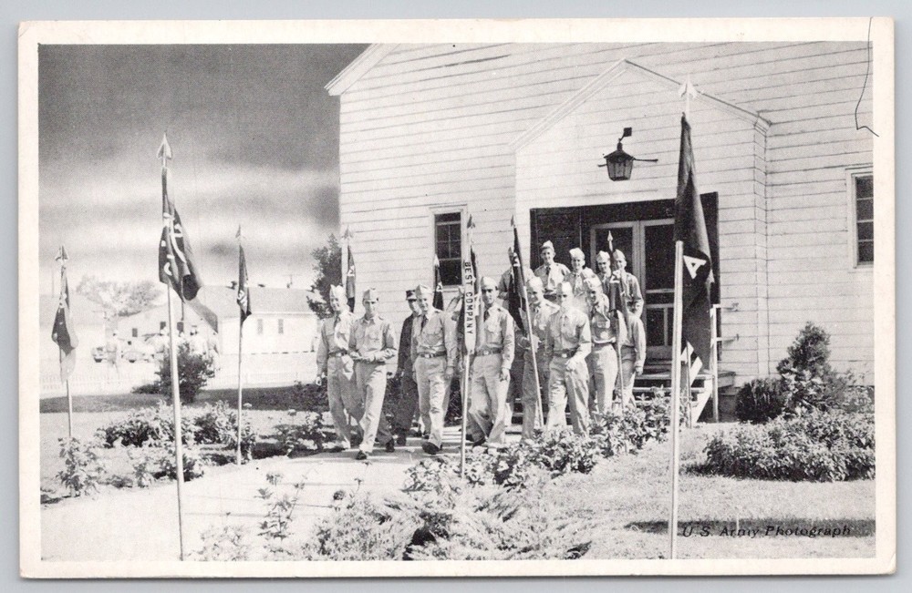 Fort Dix NJ Chapel WWII Soldiers Postcard New Jersey Bell Telephone