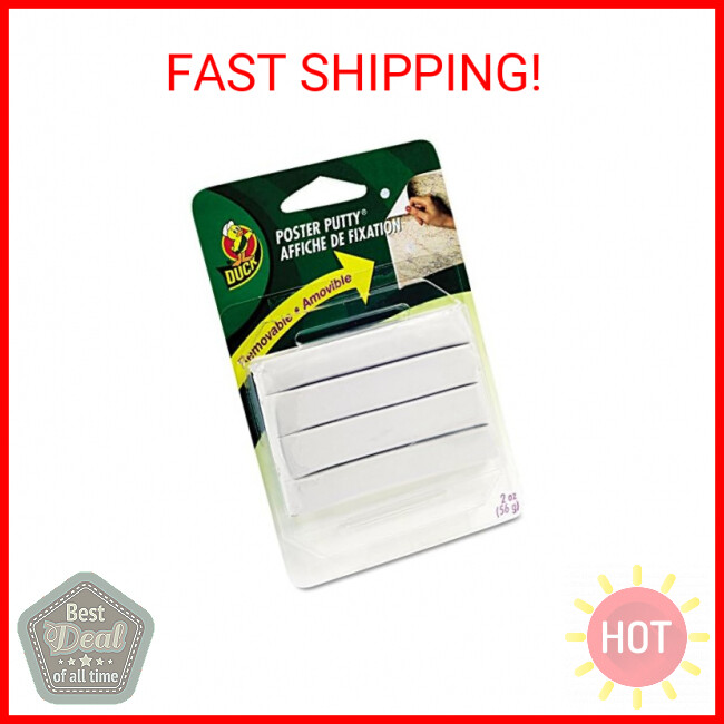 Duck PTY2 Poster Putty, Removable/Reusable, Nontoxic, 2 oz/Pack