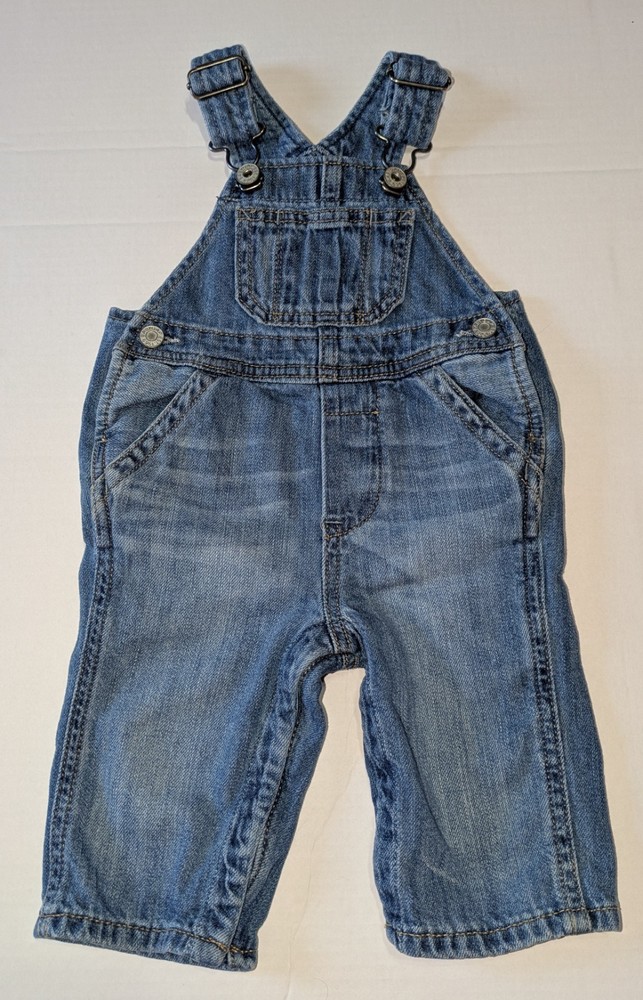 Baby Gap Cotton Denim Overalls 3-6 Months Country Western Farm Vintage