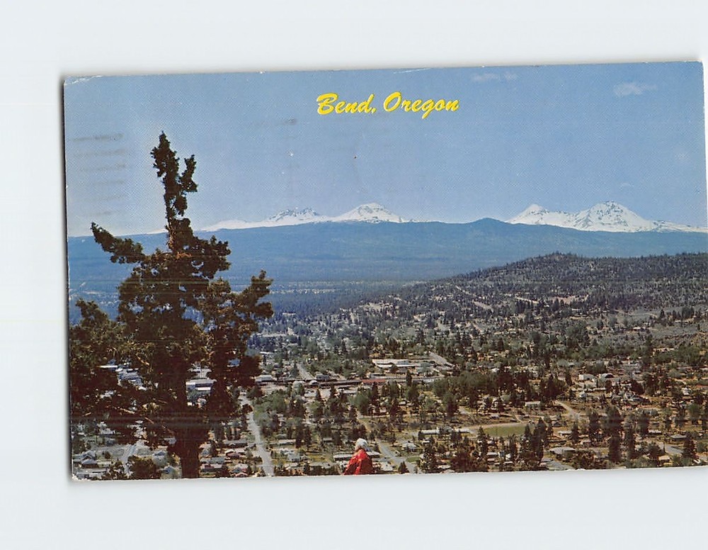 Postcard Aerial View Bend Oregon USA