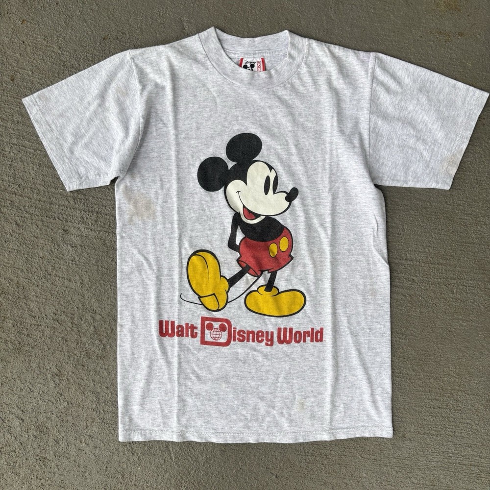 Vintage Walt Disney World Mickey Mouse 90s Shirt Heater Gray Disney Designs