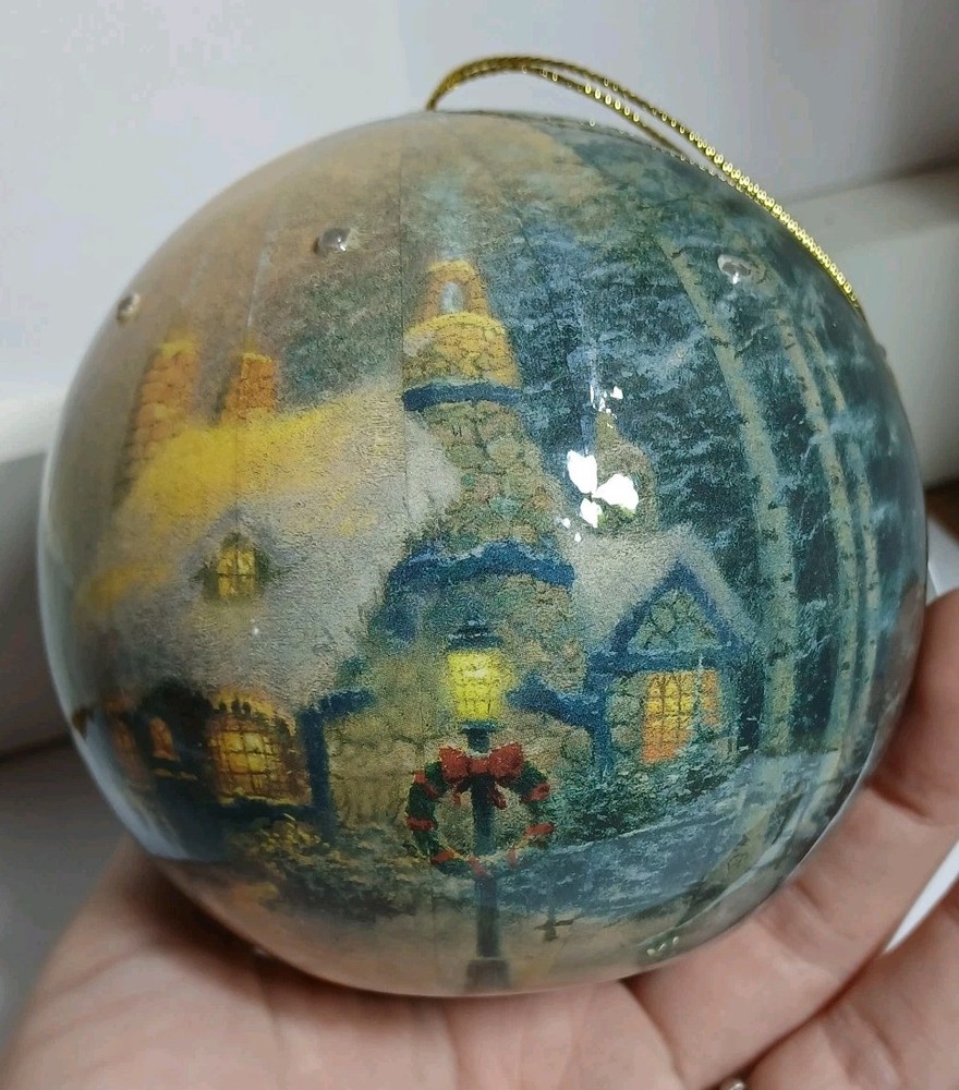 THOMAS KINKADE CHRISTMAS ORNAMENT Painter Of Light *not Tested*
