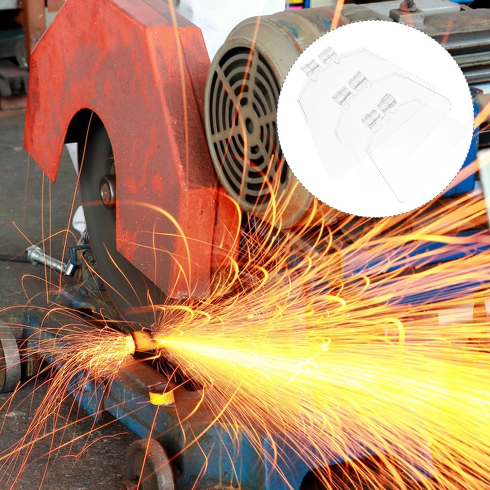 3-Piece Plastic Bench Grinder Eye Shield Guards for Safety Protection  