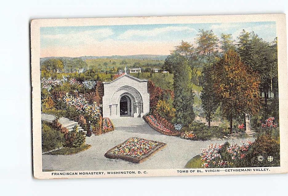 Postcard Tomb of the Blessed Virgin Franciscan Monastery Washington DC USA