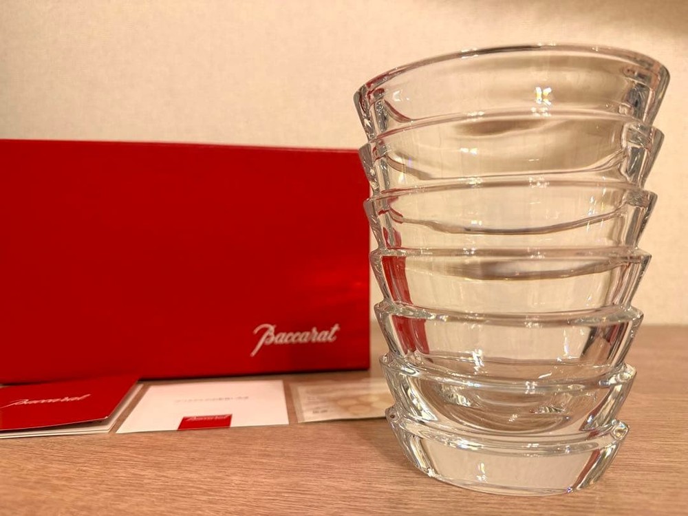 Baccarat Coco Flower Base Crystal Glass Vase Made in France