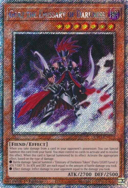 Gorz the Emissary of Darkness (Platinum Secret Rare) RA03-EN210 Quarter Century Bonanza 1st Edition
