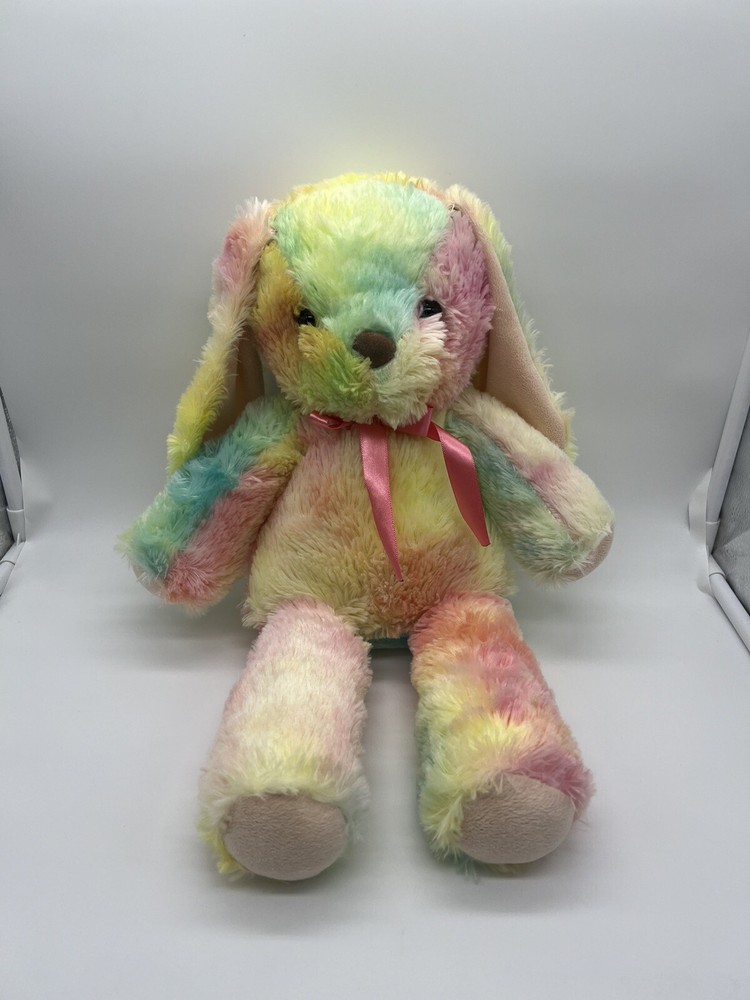 Dan Dee Bunny Rabbit 15 inch Plush Pink Blue Purple Easter Spring Tie Dye Pastel