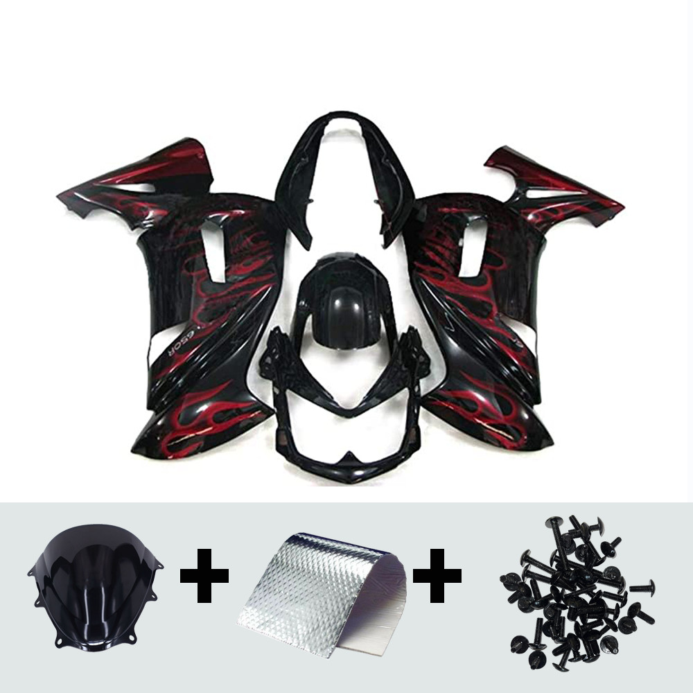 Red Black Fairing Kit for 2006 2007 2008 Kawasaki ER-6F Ninja 650R ABS Bodywork