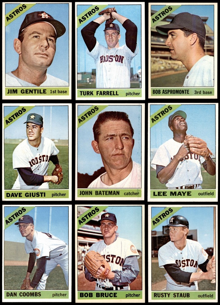 1966 Topps Houston Astros Near Team Set 6 - EX/MT 6097986 (15 / 32 cards)