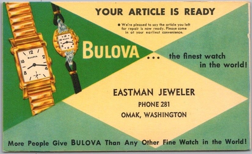 c1950s OMAK, Washington Advertising Postcard 