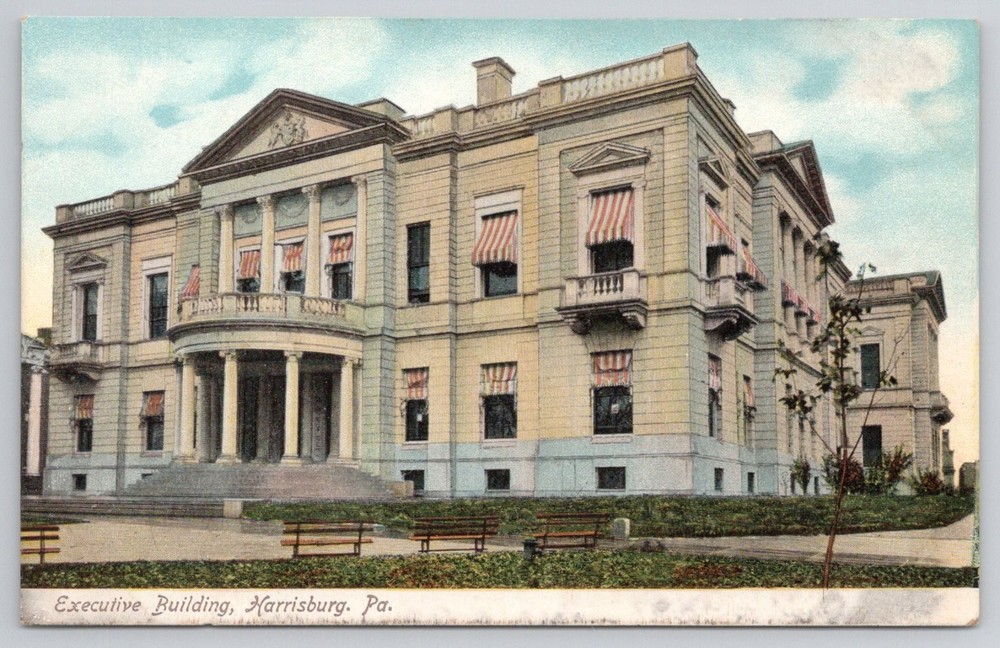 Harrisburg PA Executive Building Postcard c.1910 Pennsylvania Architecture