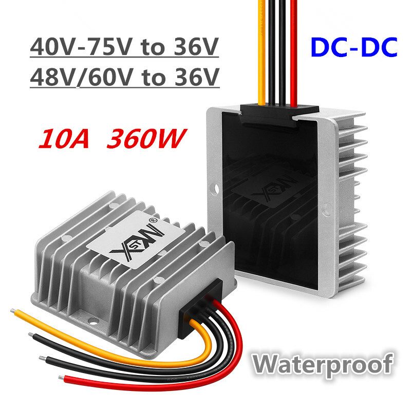 40-75V to 36V 10A 360W waterproof DC-DC converter module