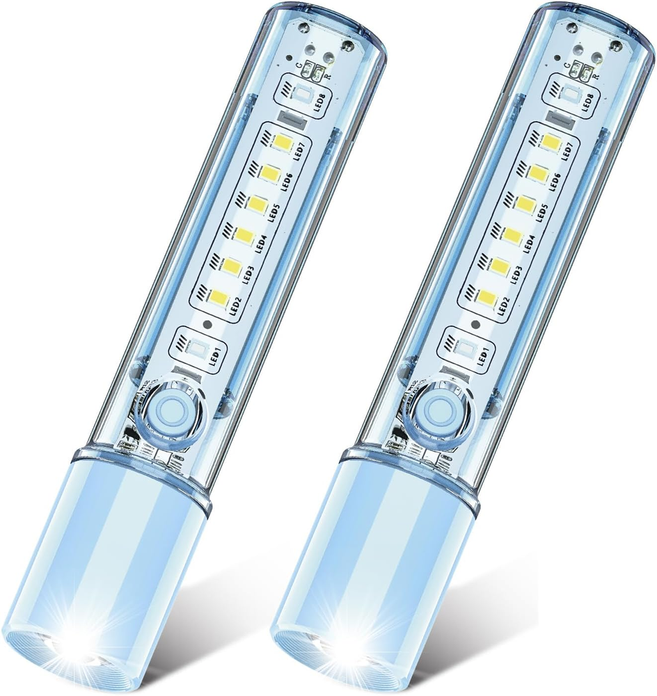 Blue LED Tactical Flashlight - USB-C Rechargeable, High Lumen, Fire-Resistant ED