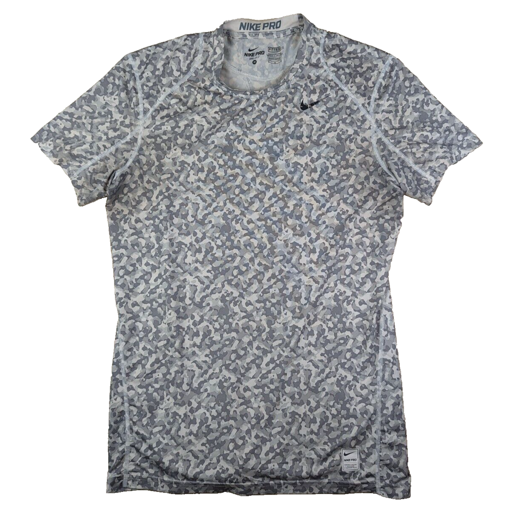 Nike Pro Dri-Fit Fitted Shirt Medium Men's Compression Short Sleeve Camo