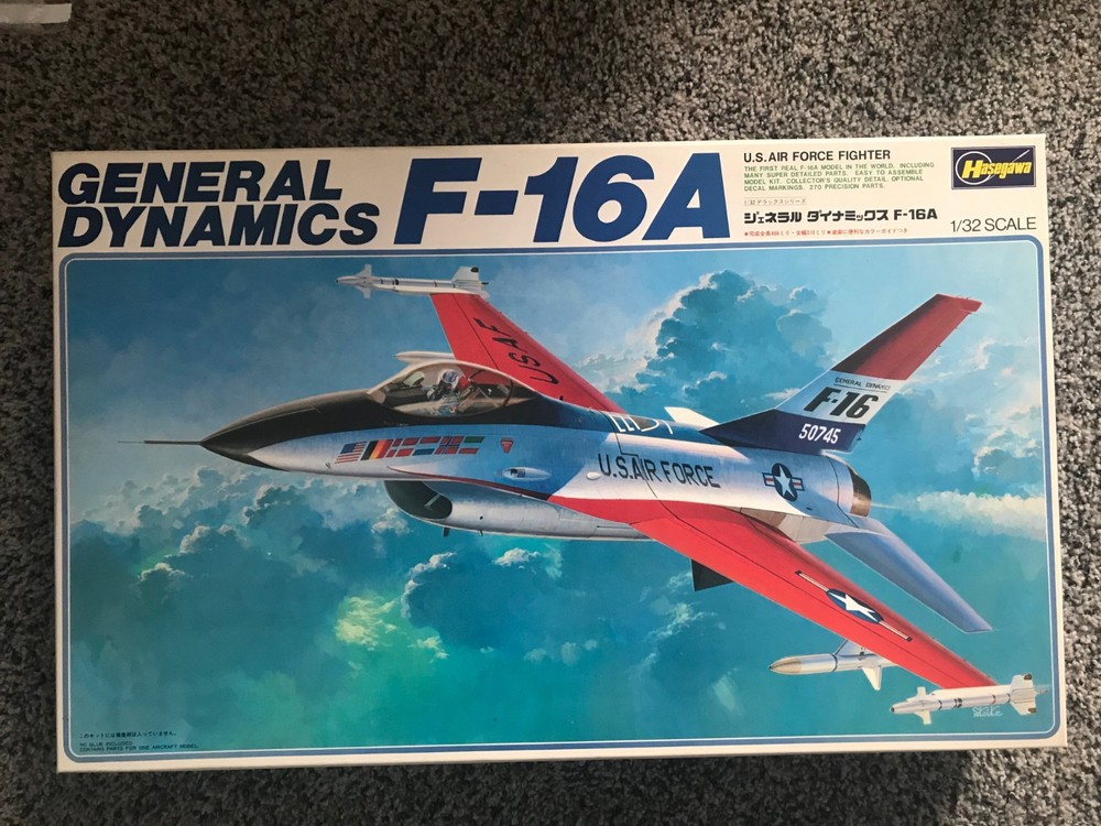 Hasegawa General Dynamics F-16A #S020:3500 1/32 *new/open box*