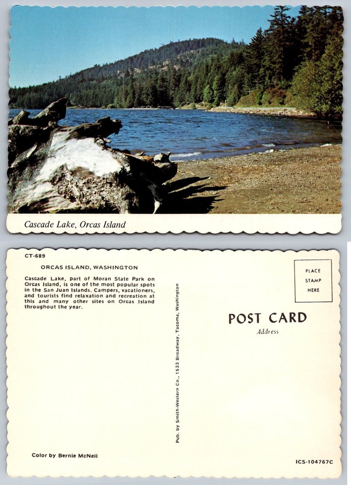 Cascade Lake Orcas Island WA Postcard San Juan Islands Moran State Park