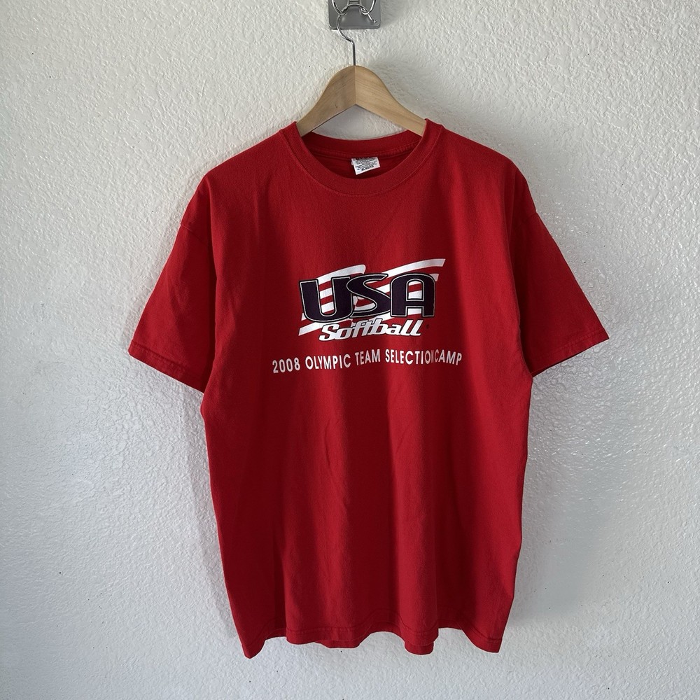 2008 USA Softball Olympic Team Selection Camp Red TShirt Size XL