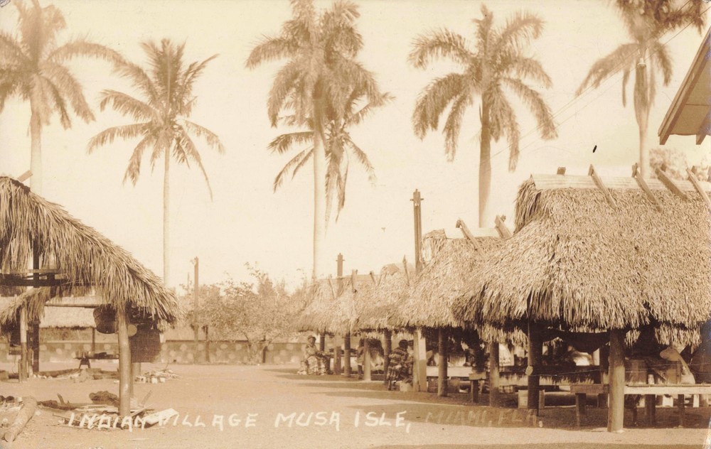 RPPC Musa Isle Indian Village a Seminole Indian Village banks of the Miami River