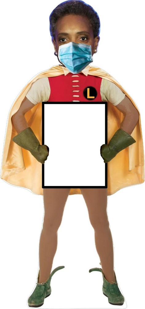 Lori Lightfoot-The Guardian w/ Mask- Blank Sign 66
