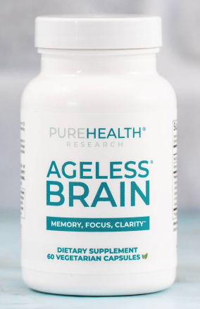 PureHealth Research Ageless Brain Supplement 60 Capsules Brain Health Support with NeuroBoost Complex  