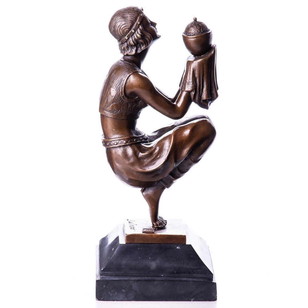 Art Deco Bronze Figurine Elegant Vintage Statue
