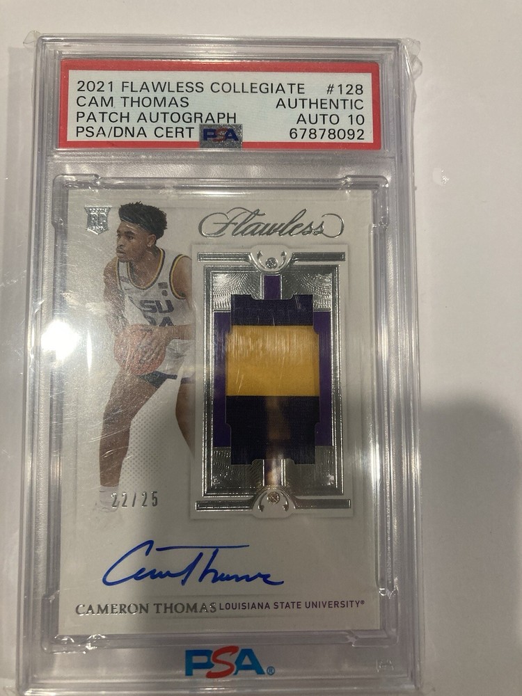 2021-22 Panini Flawless - Signature Prime Materials #SPM-CAM Cameron Thomas /25