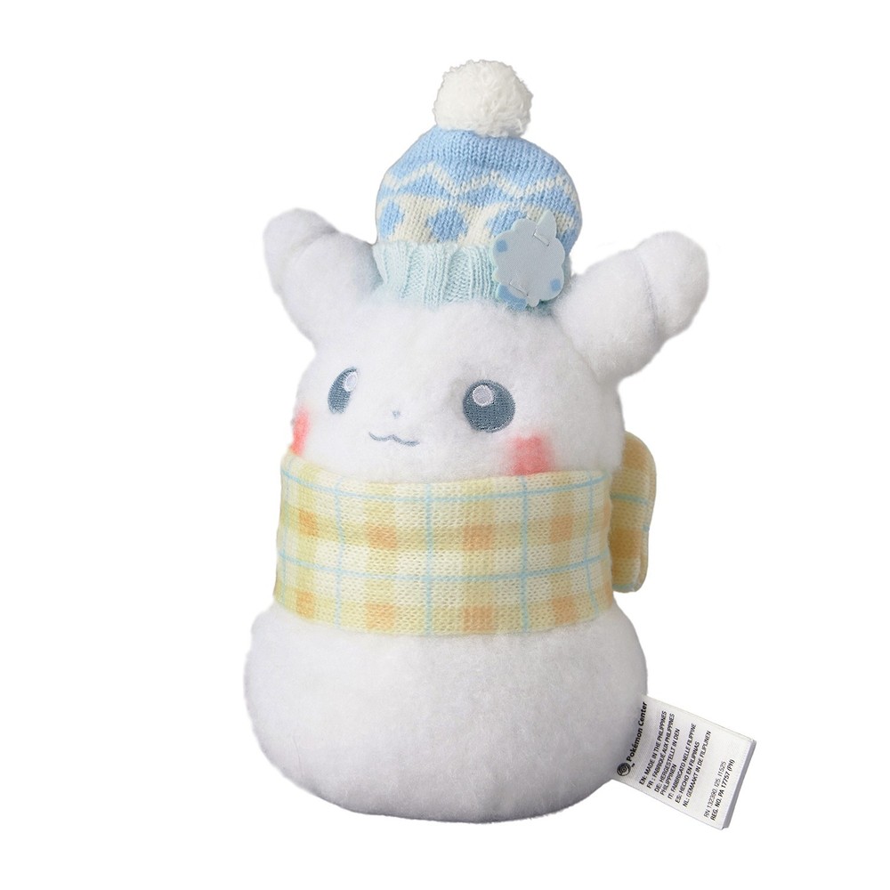 [Japan Limited] Pokemon Center Pikachu Snowman Plush Doll Vanillite Hat NEW