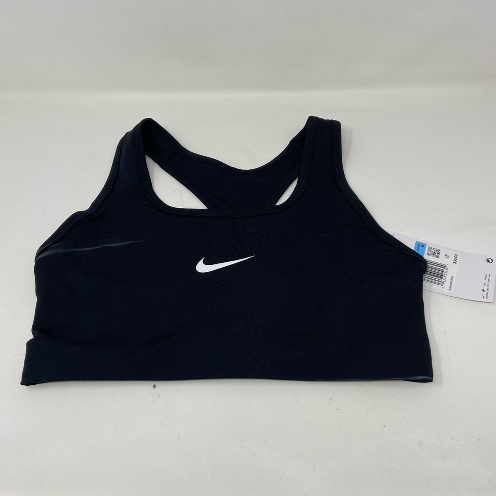 Nike Swoosh 2.0 Sports Bra Black/White Women’s M CJ5949-010