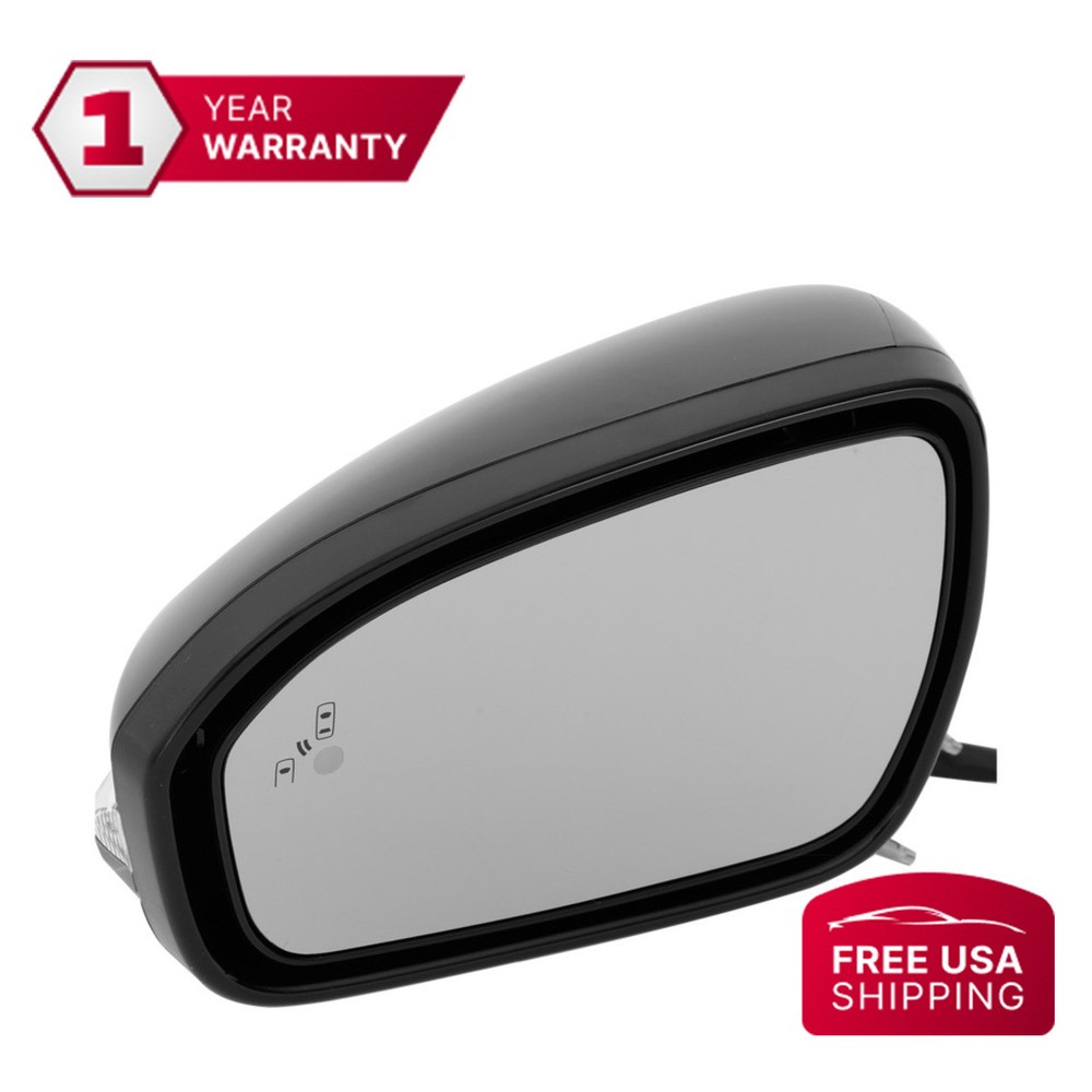 Mirror Paintable Power Heated Driver Side For 2015-2017 Ford Fusion