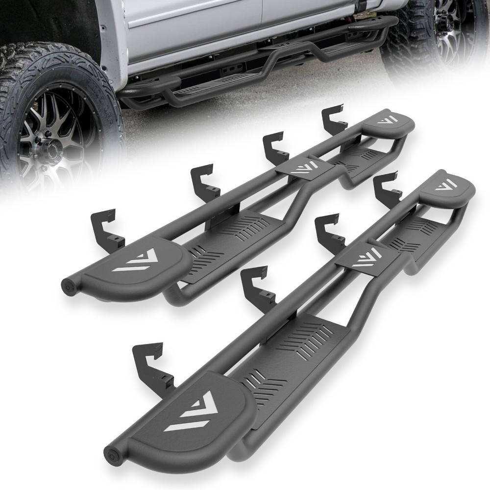 Three Raised Steps Running Boards For 20-26 Silverado&Sierra 2500 3500HD CrewCab
