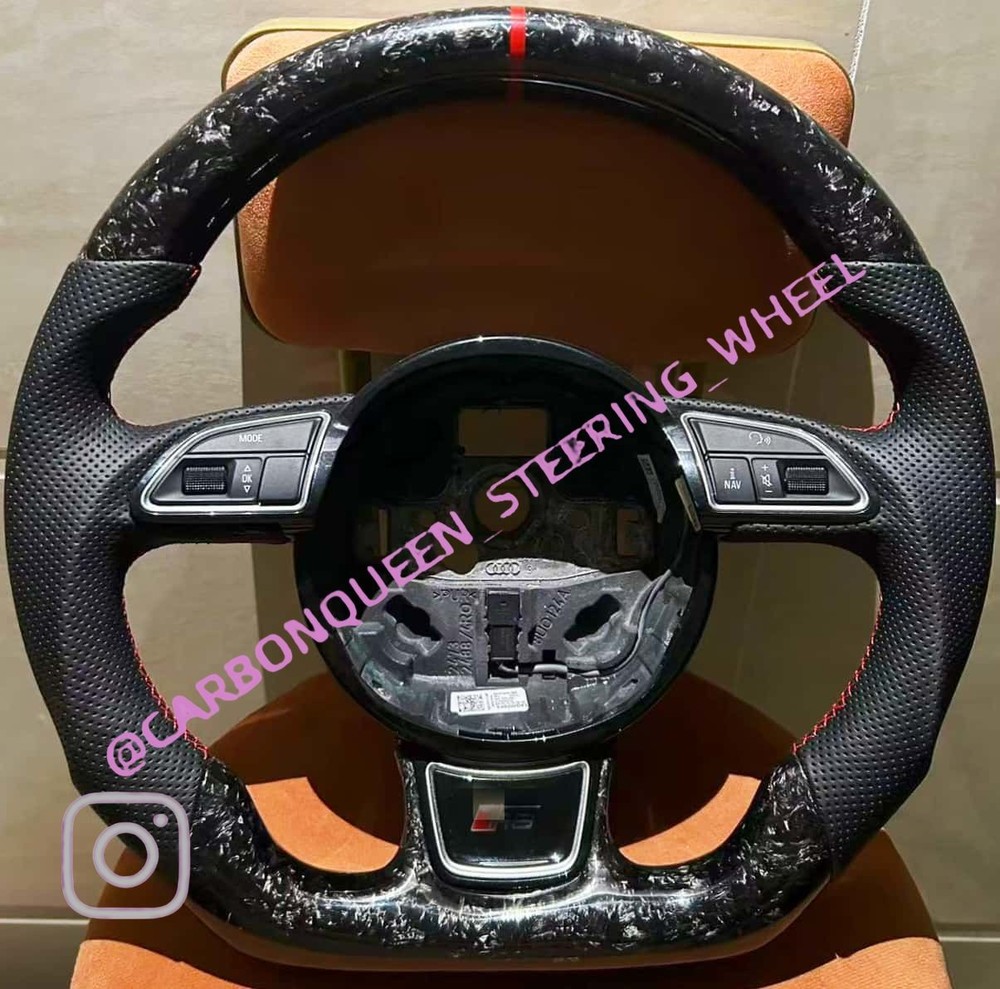 REAL CARBON FIBER Steering Wheel FOR AUDI A4/A5 2013-2016+BUTTONS