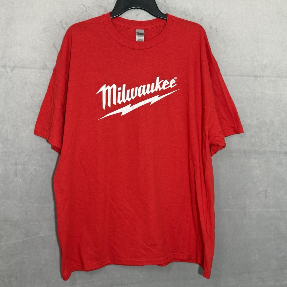 Milwaukee Tools Red T-Shirt Men's Size 2XL Gildan Heavy Cotton New
