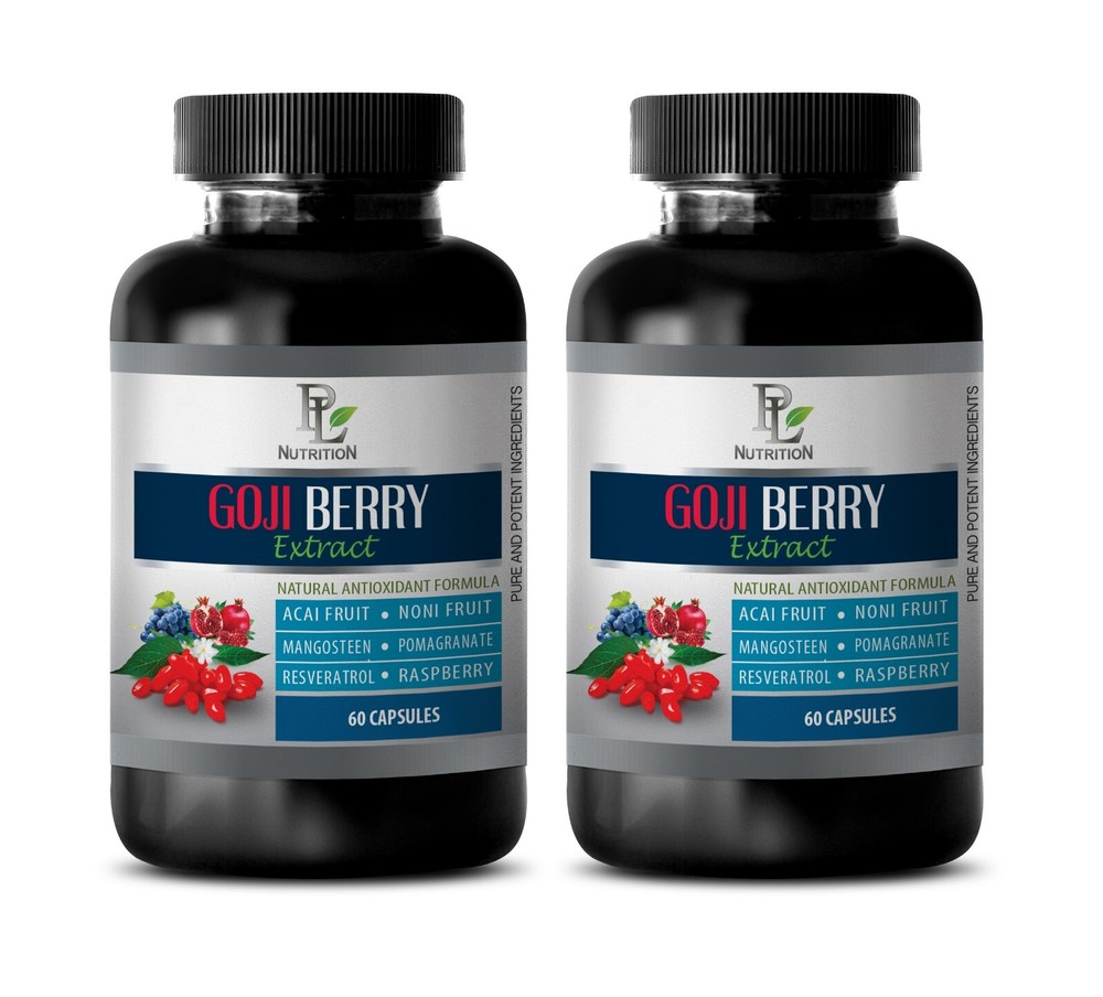 Acai berry - GOJI BERRY EXTRACT 1440MG - Immune support complex - 2 Bottles-image