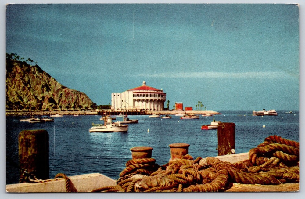 Union Oil Company~Catalina Island From Harbor~California Vintage Postcard