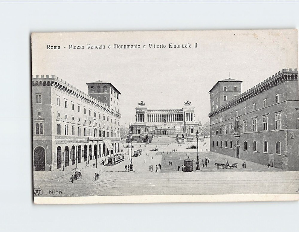 Postcard Piazza Venezia e Monumento a Vittorio Emanuele II Rome Italy